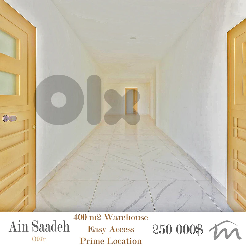 Ain Saadeh | 625$/m² | Prime 400m² Warehouse/Depot | Easy Access