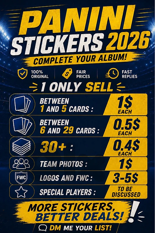 WORLD CUP 2026 Panini Stickers