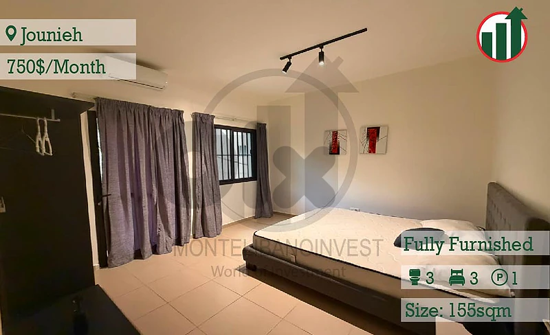 Fully Furnished  Apartment For Rent In Jounieh !!