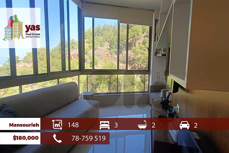 Mansourieh 148m2 | New | Greenery View | Prime Location | AA