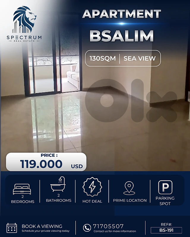 NEW BUILDING IN BSALIM 2 BEDS GOOD LOCATION (BS-191)