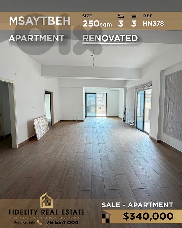 Apartment for sale in Msaytbeh HN378 شقة للبيع في مصيطبة