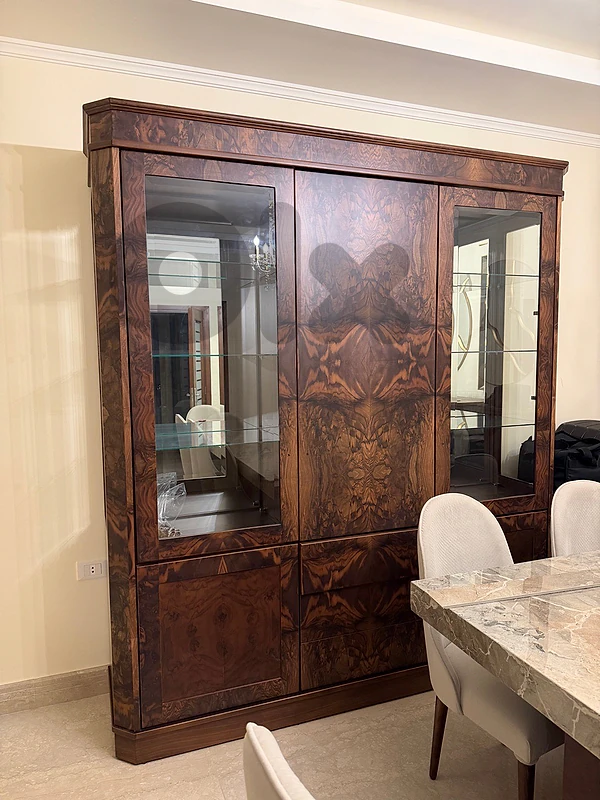 wooden vitrine خشب جوز اصلي