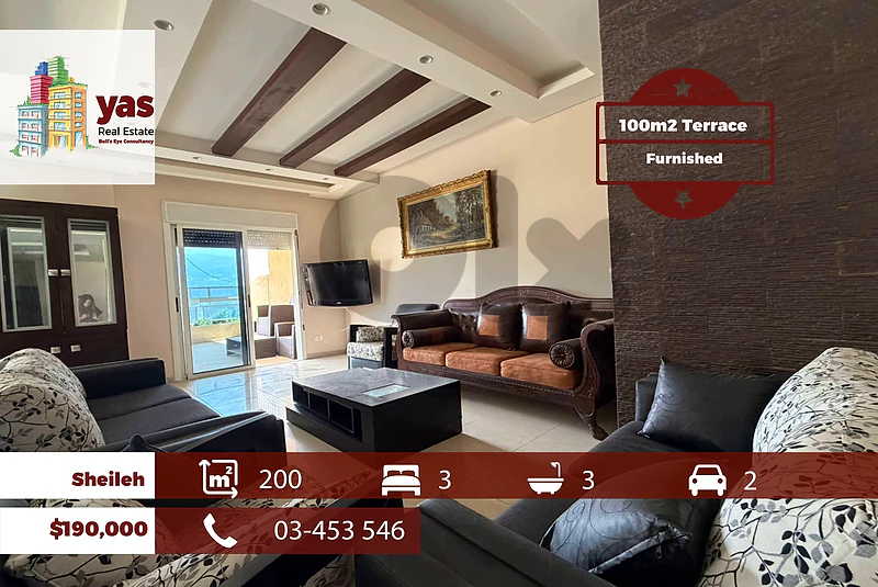 Sheileh 200m2 | 100m2 Terrace | Furnished | Prime Location | EL