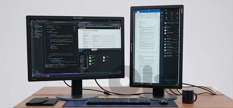 dual lenovo monitors