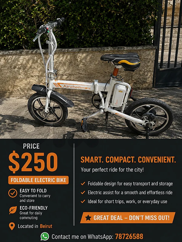 Foldable electric bike