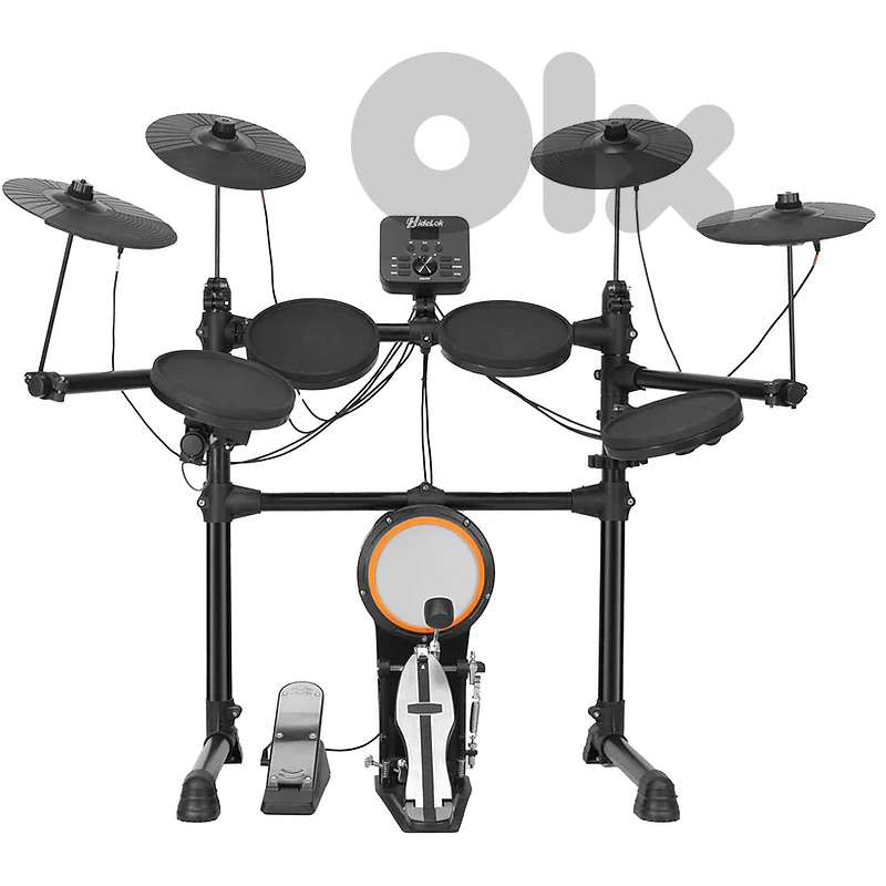 Electronic Drum Kit with Mesh Pads, Bluetooth & USB MIDI