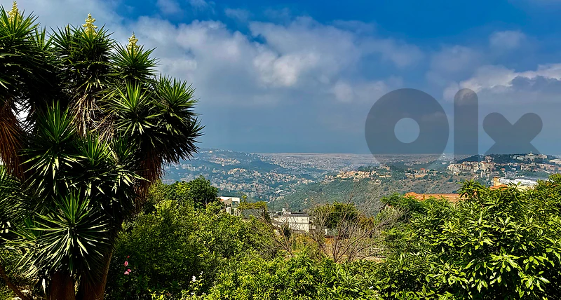 1944 SQM Land in Kahaleh, Aley - Airport + Sea view (Non Obstructive)