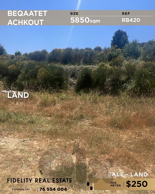 Land for sale in Beqaatet Achkout RB420 أرض للبيع في بقعاتة عشقوت