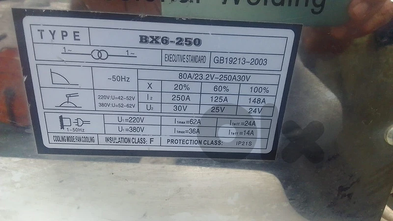 Makute ; BX6-250 AC ARC welder