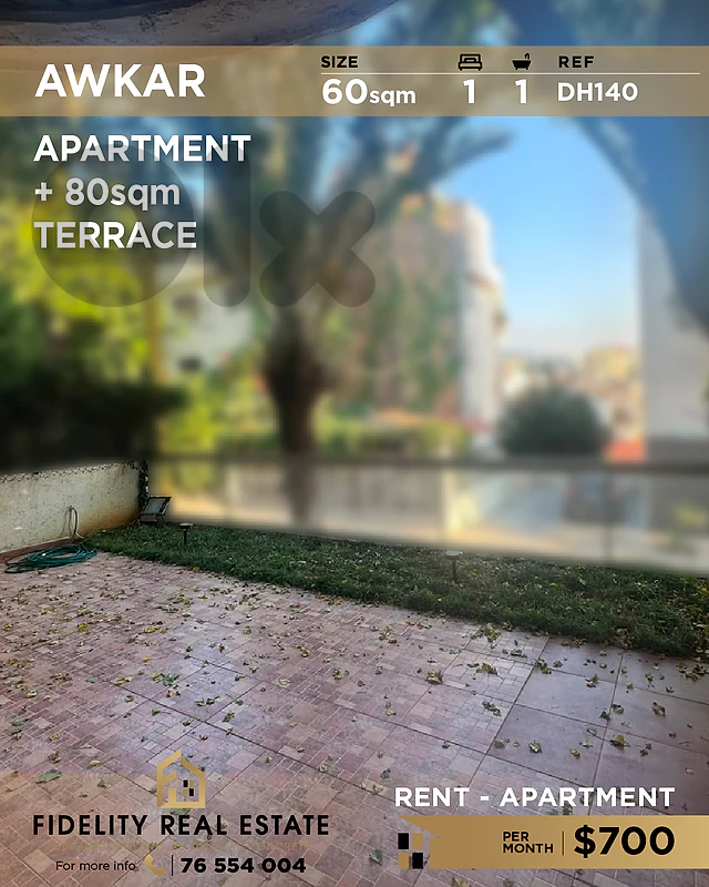 Apartment for rent in Awkar DH140 شقة للإيجار في عوكر