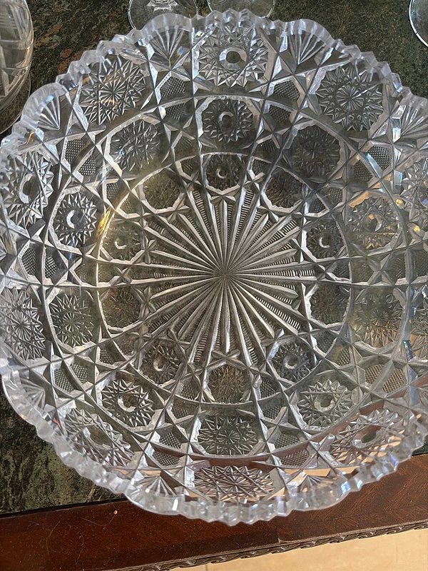 cheksovakia  Bohemian Crystal serving crystal platter
