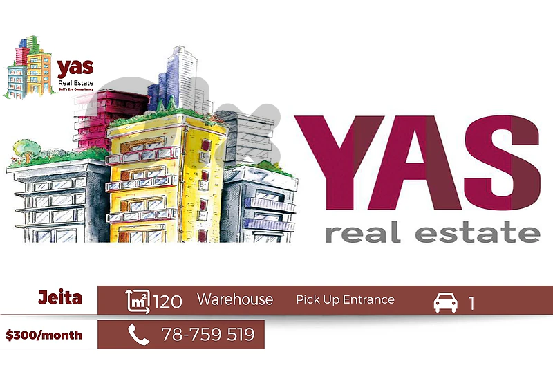 Jeita 120m2 Warehouse | 3.5 High Ceiling | Main Road | Rent | JO |