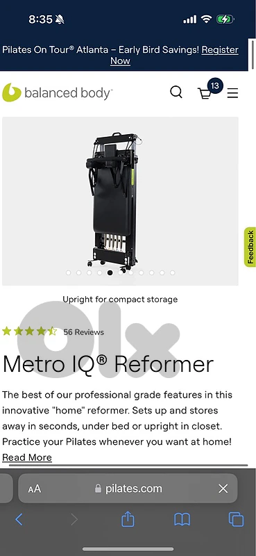 NEW Balanced Body Metro IQ Reformer + Jumpboard + Box + Accessories