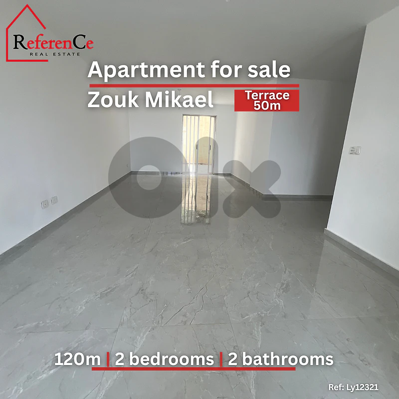 Apartment with terrace in Zouk Mikael for sale شقة وتراس في زوق مكايل