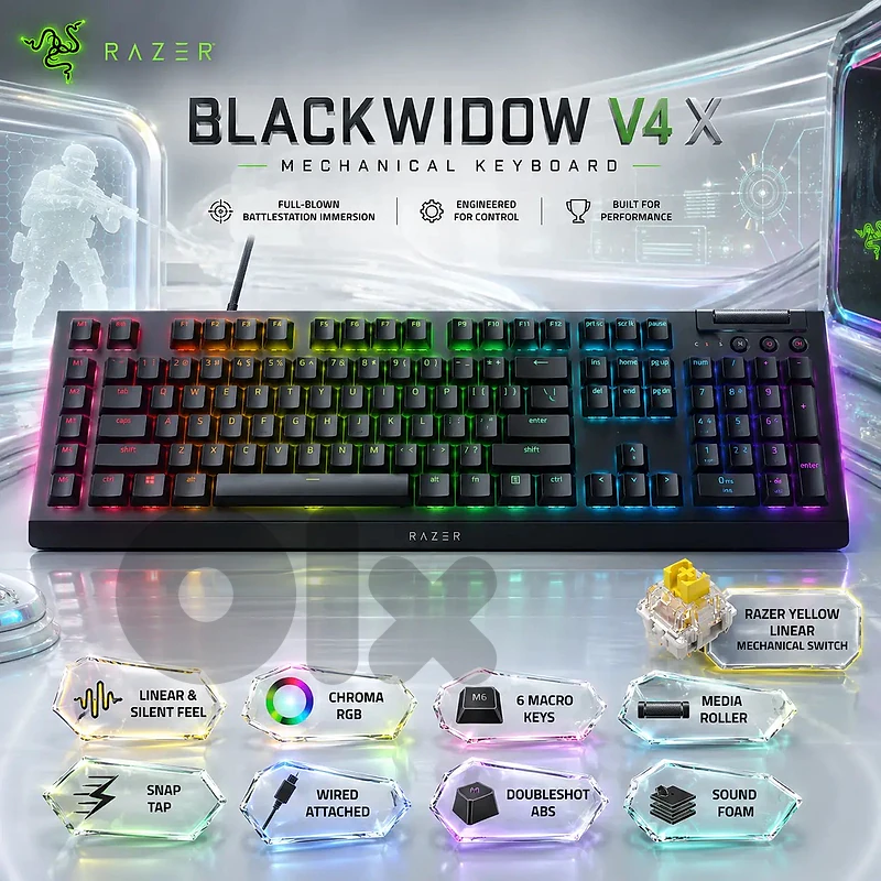 Razer Blackwidow V4 X Green Switch