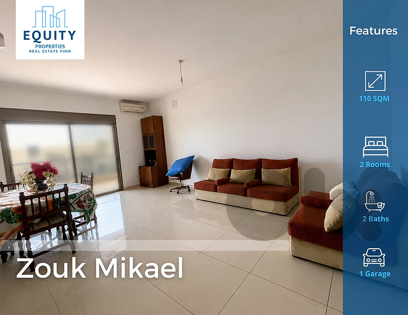 Furnished 110 SQM Apartment For Rent In Zouk Mikaelشقة للإيجار#RK56526