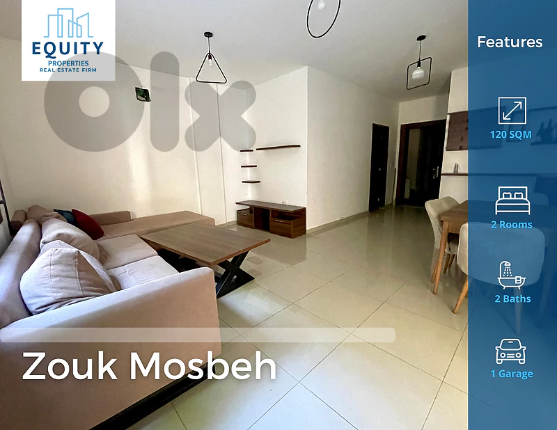 Furnished 110 SQM Apartment & Terrace For Rent In Zouk Mosbeh #RK56725