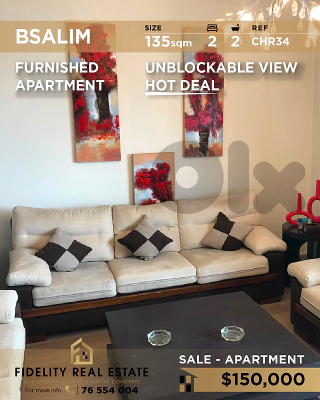 Apartment for sale in Bsalim CHR34 شقة  للبيع في بصاليم