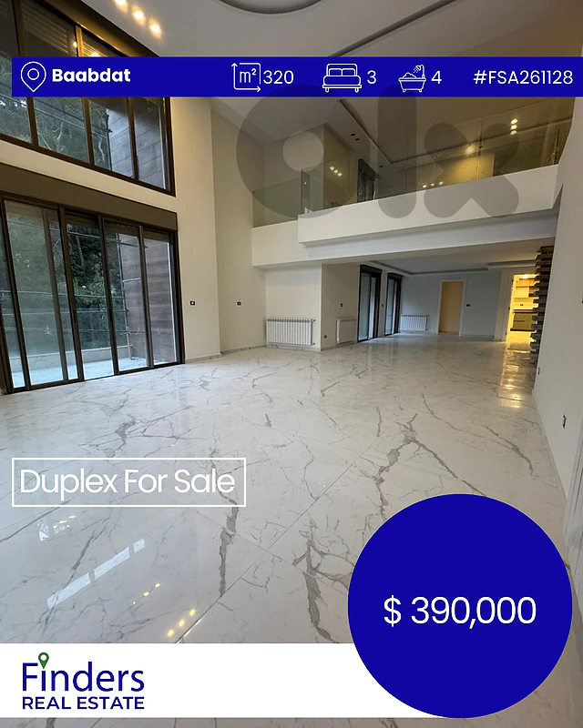 Duplex for sale in Baabdat! شقة دوبلكس للبيع في بعبدات!
