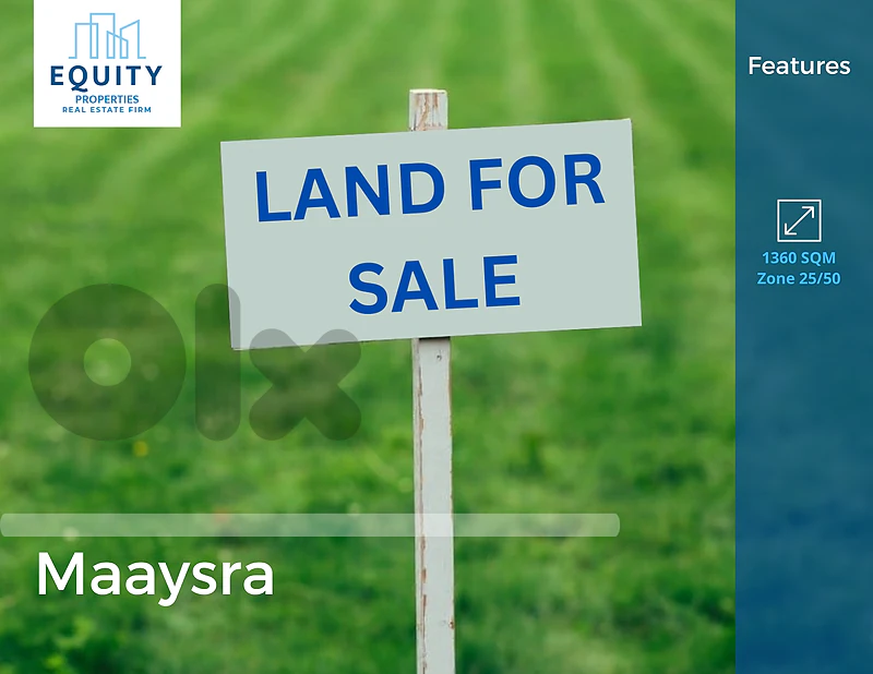 1360 SQM Land For Sale In Maaysra Great Location #RR572140