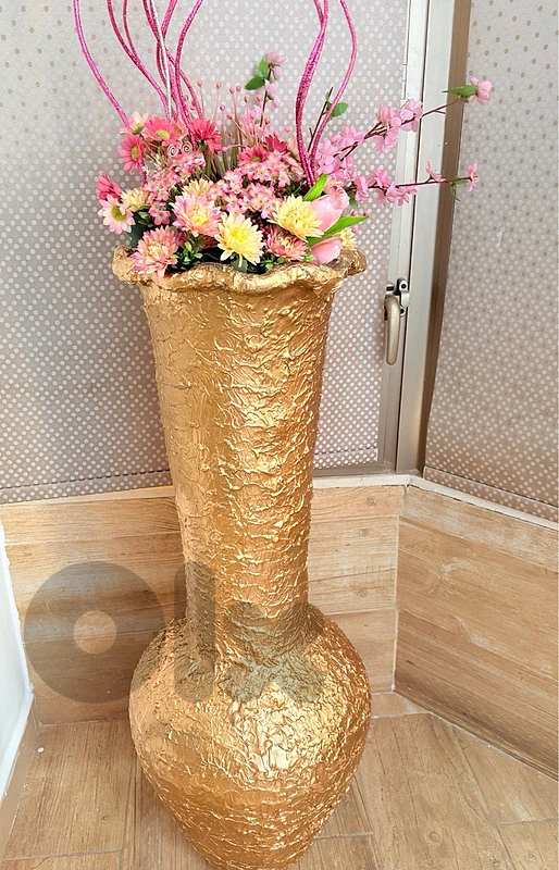 big golden vase