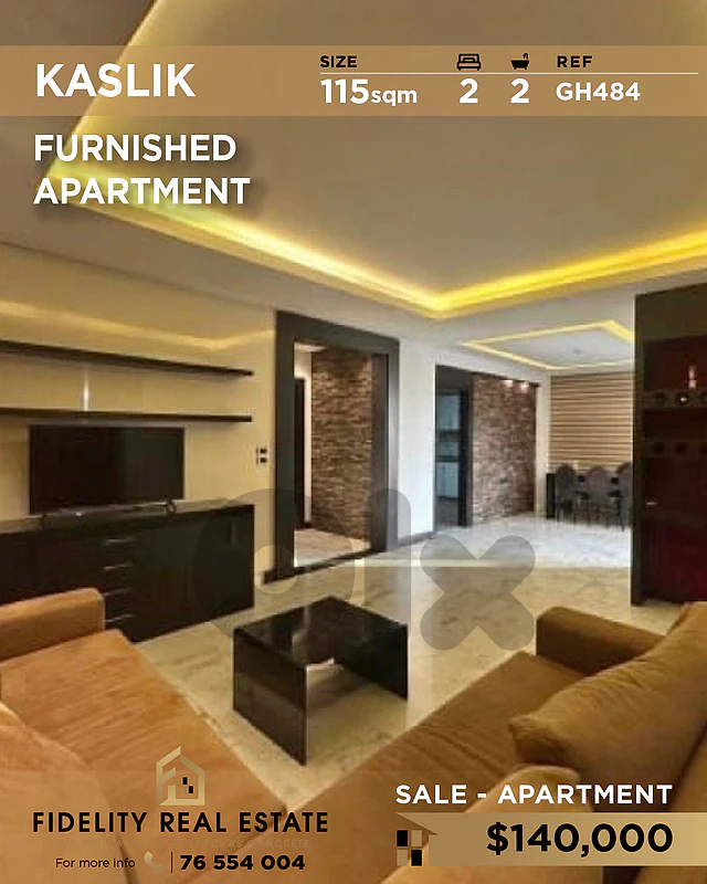 Apartment for sale in Kaslik DH153 شقة مفروشة للبيع في كسليك