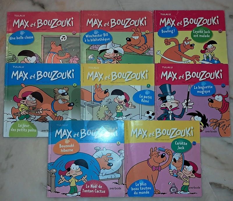 Max et Bouzouki French Children's Books Set of 8