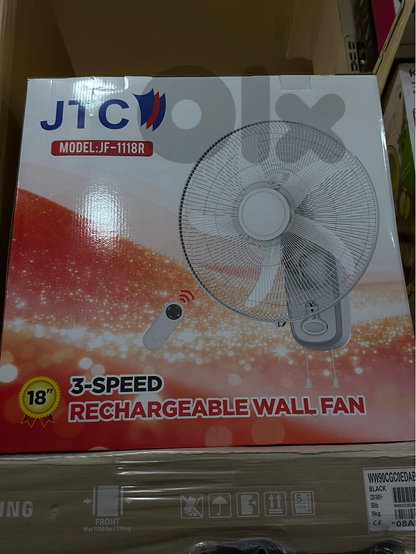 jtc 3 speeds 18” wall fan