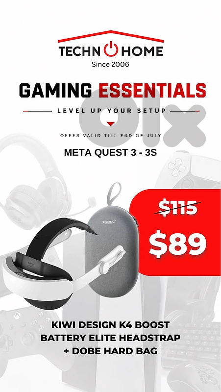 Kiwi Design K4 Boost Battery Elite Headstrap For Meta Quest 3/3S + bag
