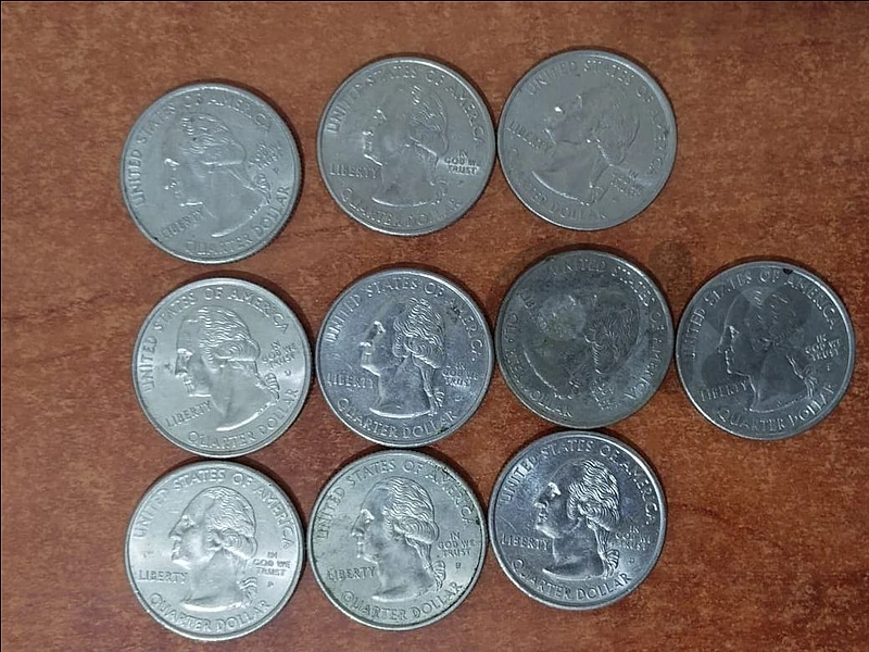 Vintage quarter  dolar usa souvenir