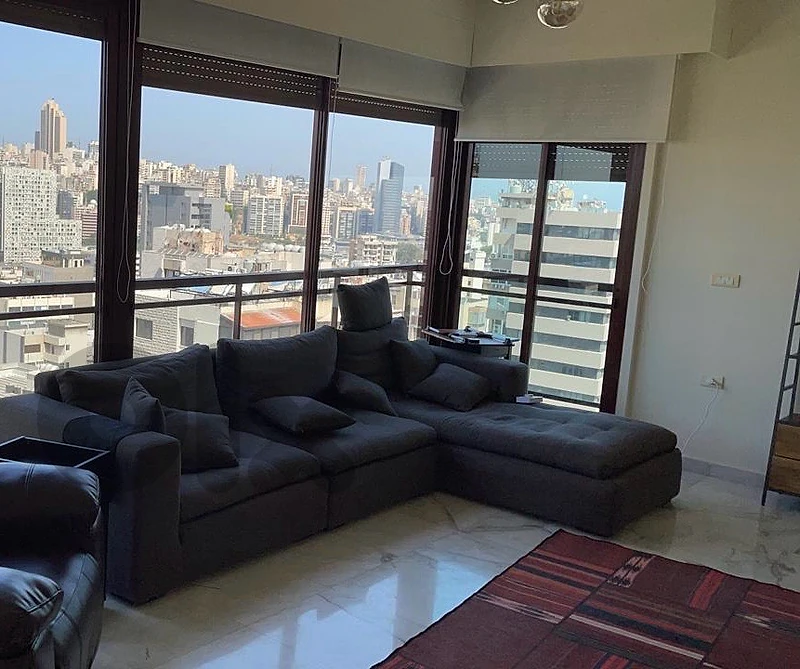 tv room with coffe table