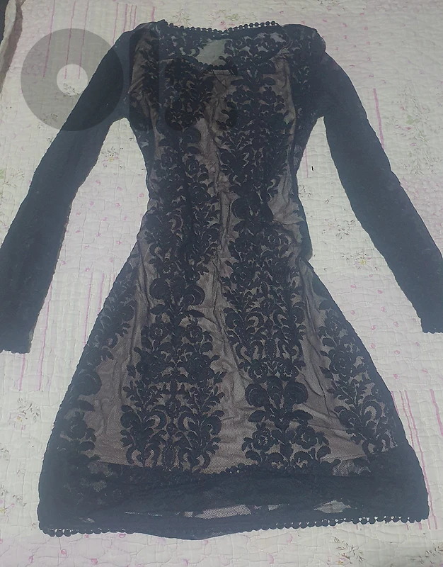 black lace dress women size small