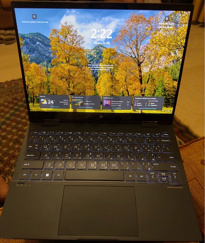 HP Envy x360 2 in 1 laptop touch screen