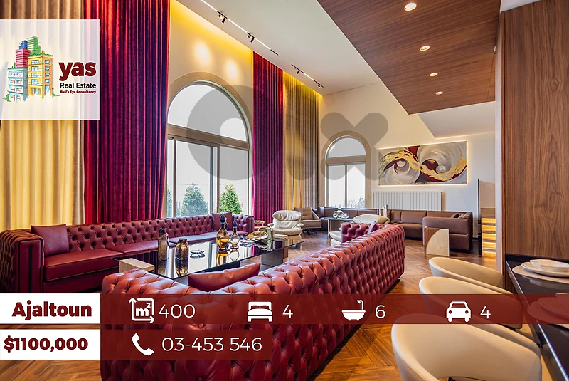 Ajaltoun 400m2 Villa | 400m2 Garden | Designer’s Signature | FURNISHED
