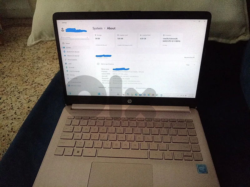 HP Laptop 14" (Intel Celeron / 4GB RAM) - Clean Condition