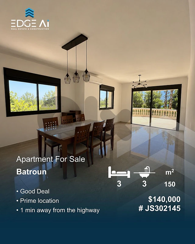 Apartment for sale , kfaraabida batroun #JS302145