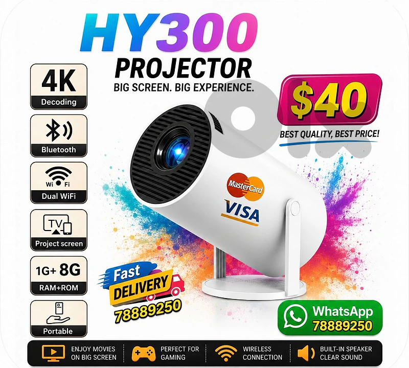 Hy300 4K Projector with Bluetooth and

Dual WiFi