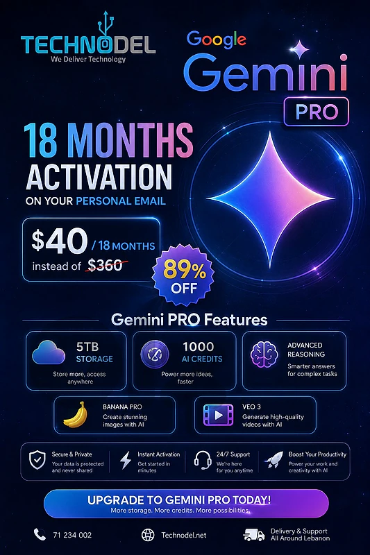 🚀 Google AI Gemini PRO – 18 Months! 5TB Storage