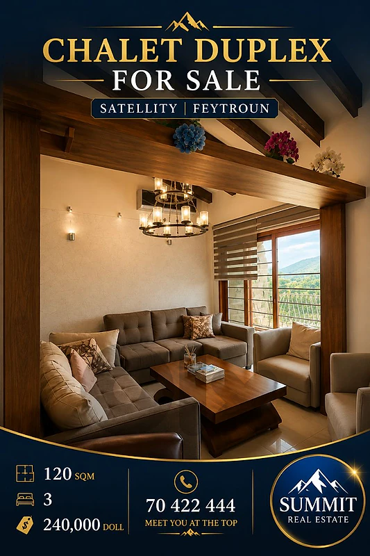 🏡 Luxury Duplex Chalet for Sale – Satellity, Feytroun