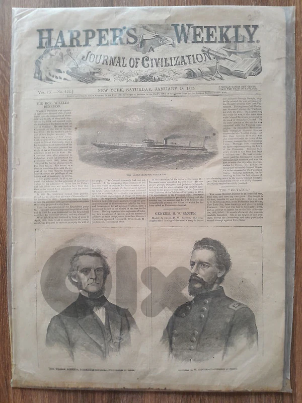Rare original 1865  journal American civil war Excellent condition