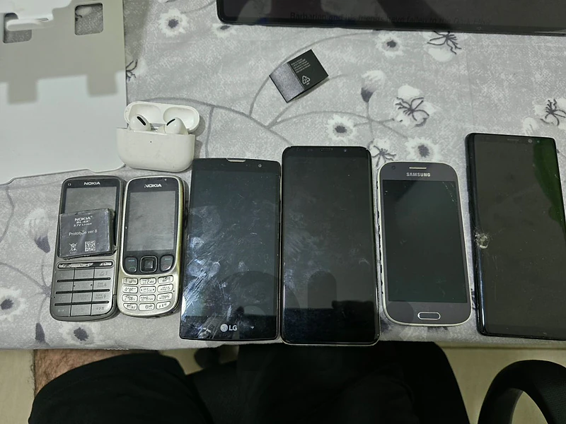 Collection of cracked phones for sale