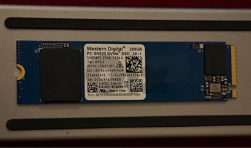 Used WD nvme 256gb