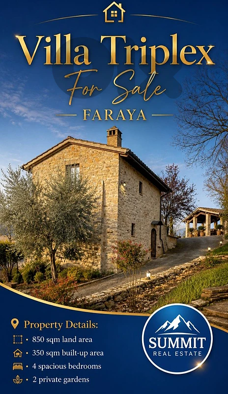 Villa Triplex for Sale – Faraya Villa Triplex for Sale – Faraya