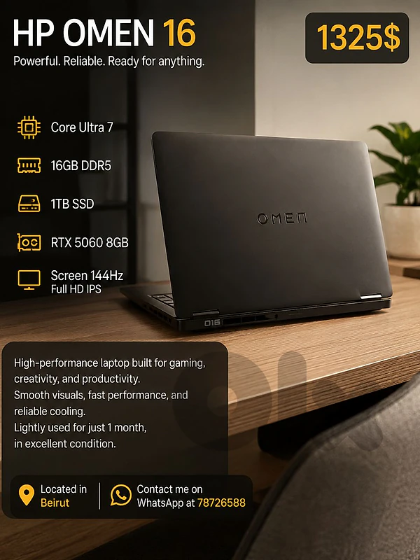 Hp omen laptop