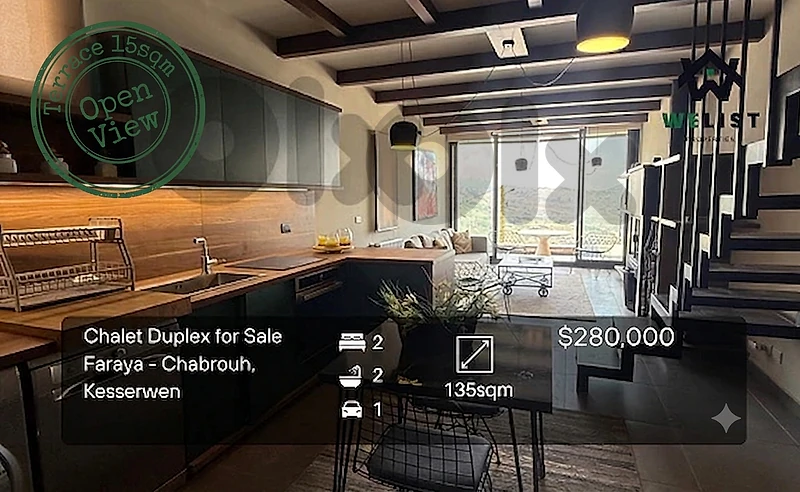 135sqm Duplex Chalet in Faraya - Chabrouh شاليه للبيع في منطقة فارايا