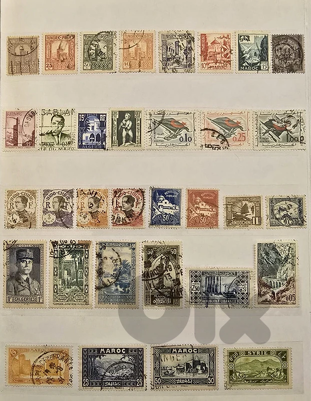 French colonies albums- 450+ stamps