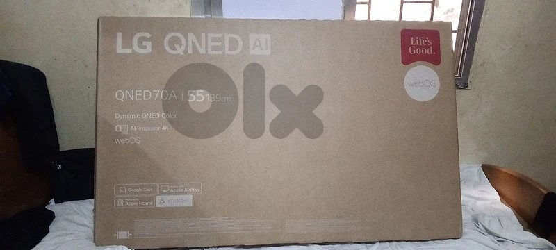 تلفزيون LG QNED AI جديد مش مفتوح بعدو بالكرتونة