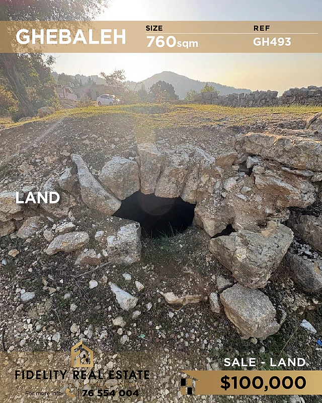 Land for sale in Ghebaleh GH493 أرض للبيع في غباله
