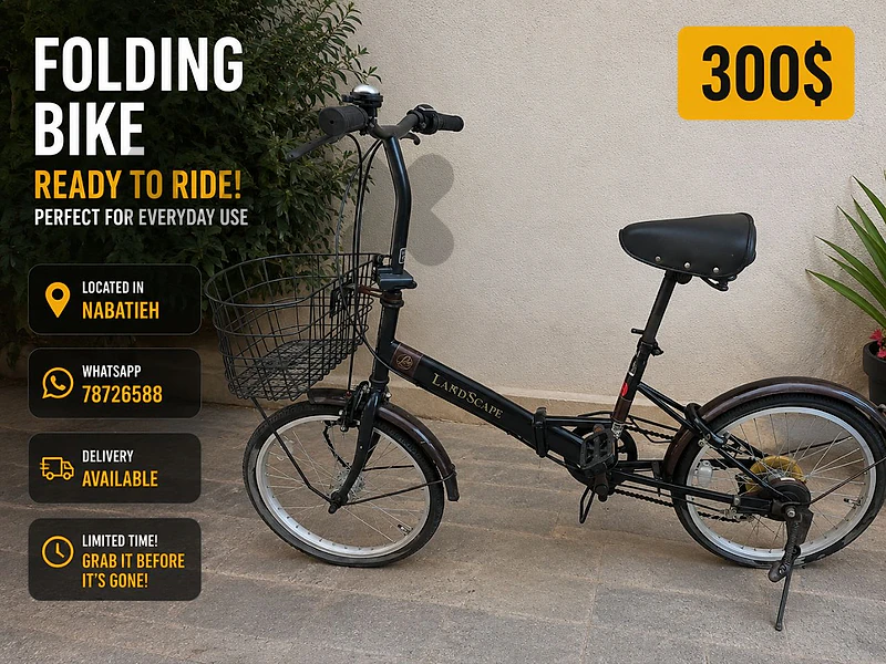 🚲 Folding Bike – Excellent Condition | $300